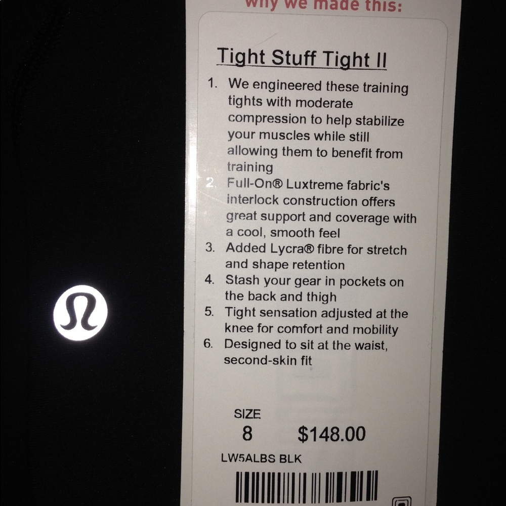 Lululemon Tight Stuff Tight Black - Picture 6 of 7